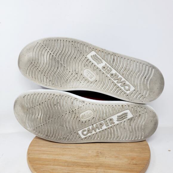 Camper Runner Shoes Mens 46 Red Leather Retro Lightweight Low Comfort Sneaker - Picture 11 of 13